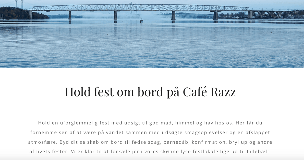 Tekst til hjemmeside selskabslokaler